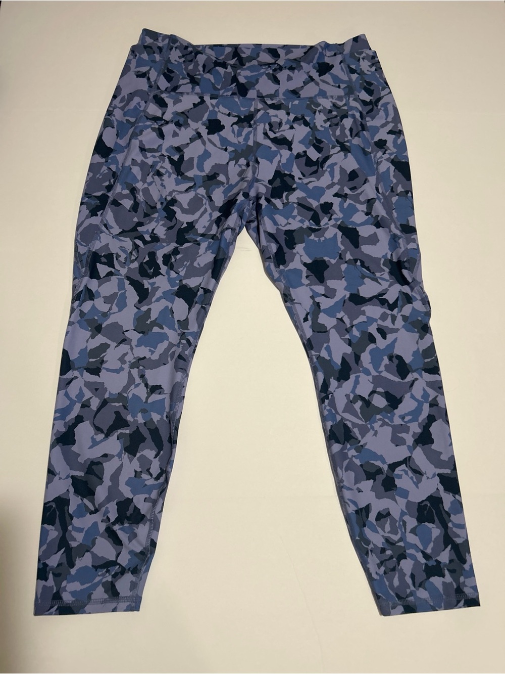 RBX Blue Camouflage Print Active Leggings